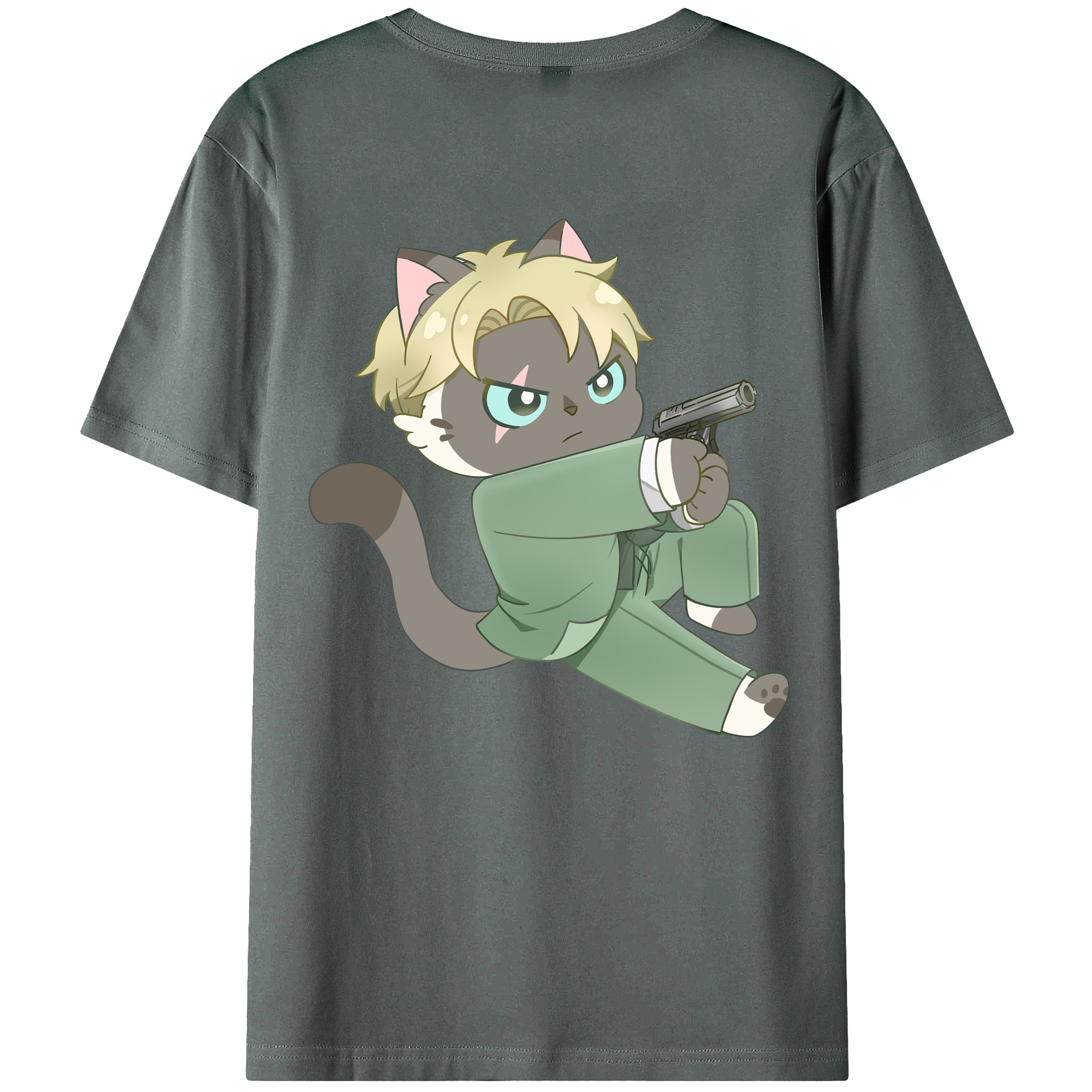 （画像用） SPY×FAMILY间谍家家酒 綿100％ メンズ半袖Tシャツ（バックプリント） 通気性